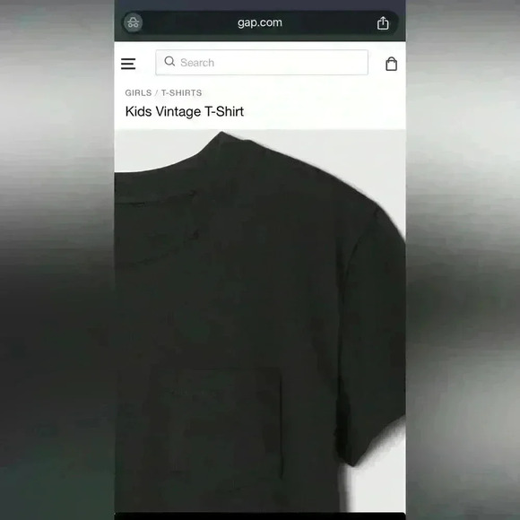 Gap Kids Vintage T-Shirt, Girls/Teen Size 14-16/XL, Charcoal Gray - Picture 7 of 13